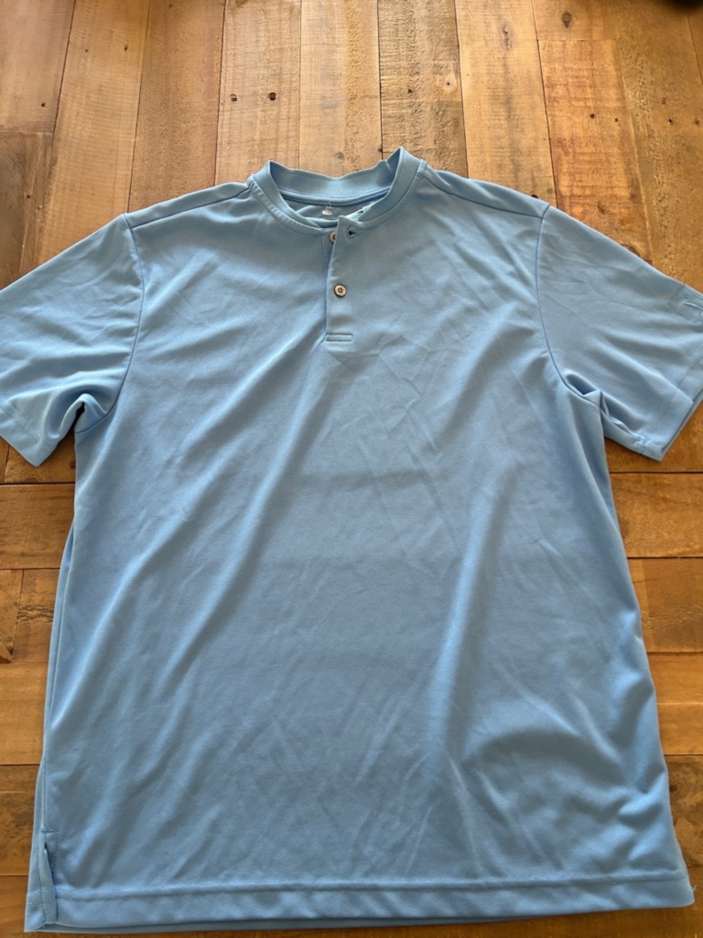 PGA Tour Light Blue Henley Polo